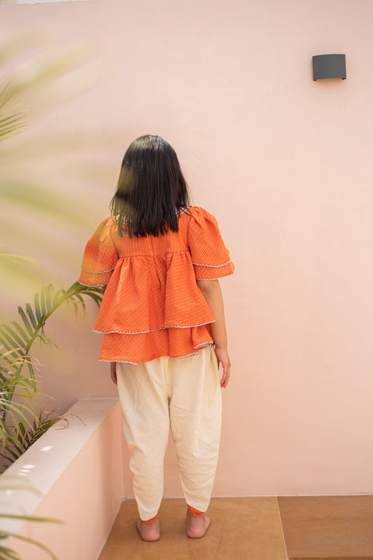 Narangi Peplum Top Set