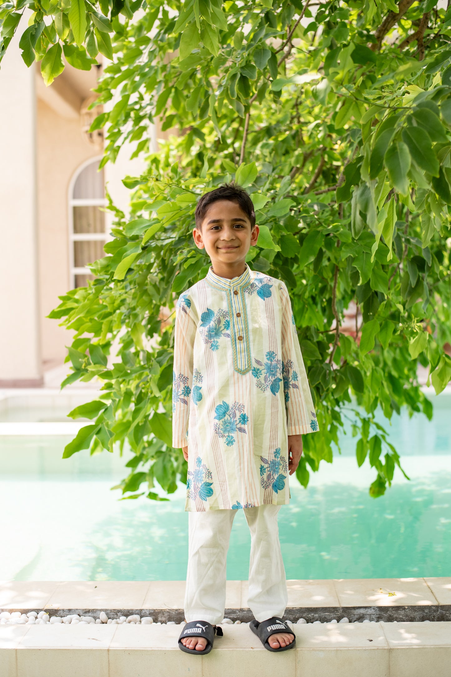 Daisy Stripes Kurta Set