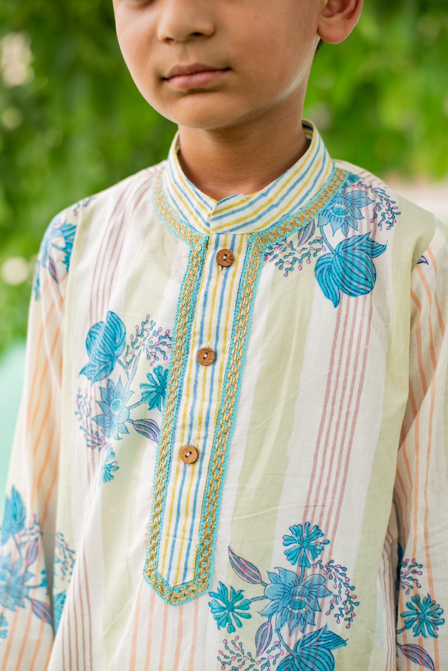 Daisy Stripes Kurta Set