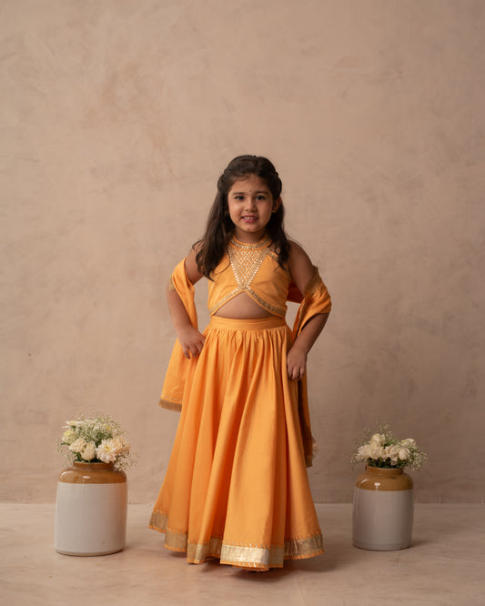 Kesariya Lehenga Set