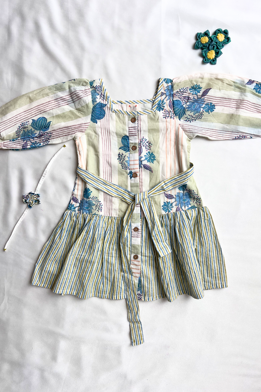 Girls festive ethnic dress PlumCheeks