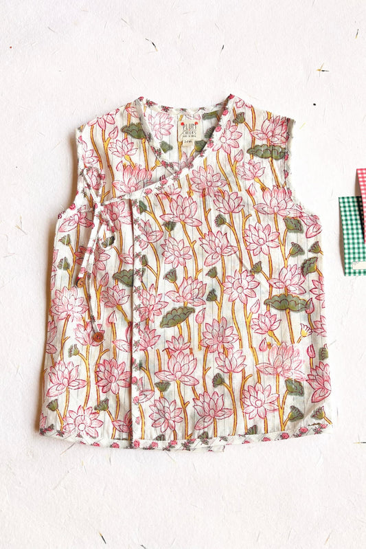 Dreamy Lotus Jhabla kids ethnic outfit front view