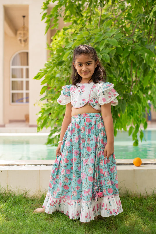 lehenga dupatta kids fashion