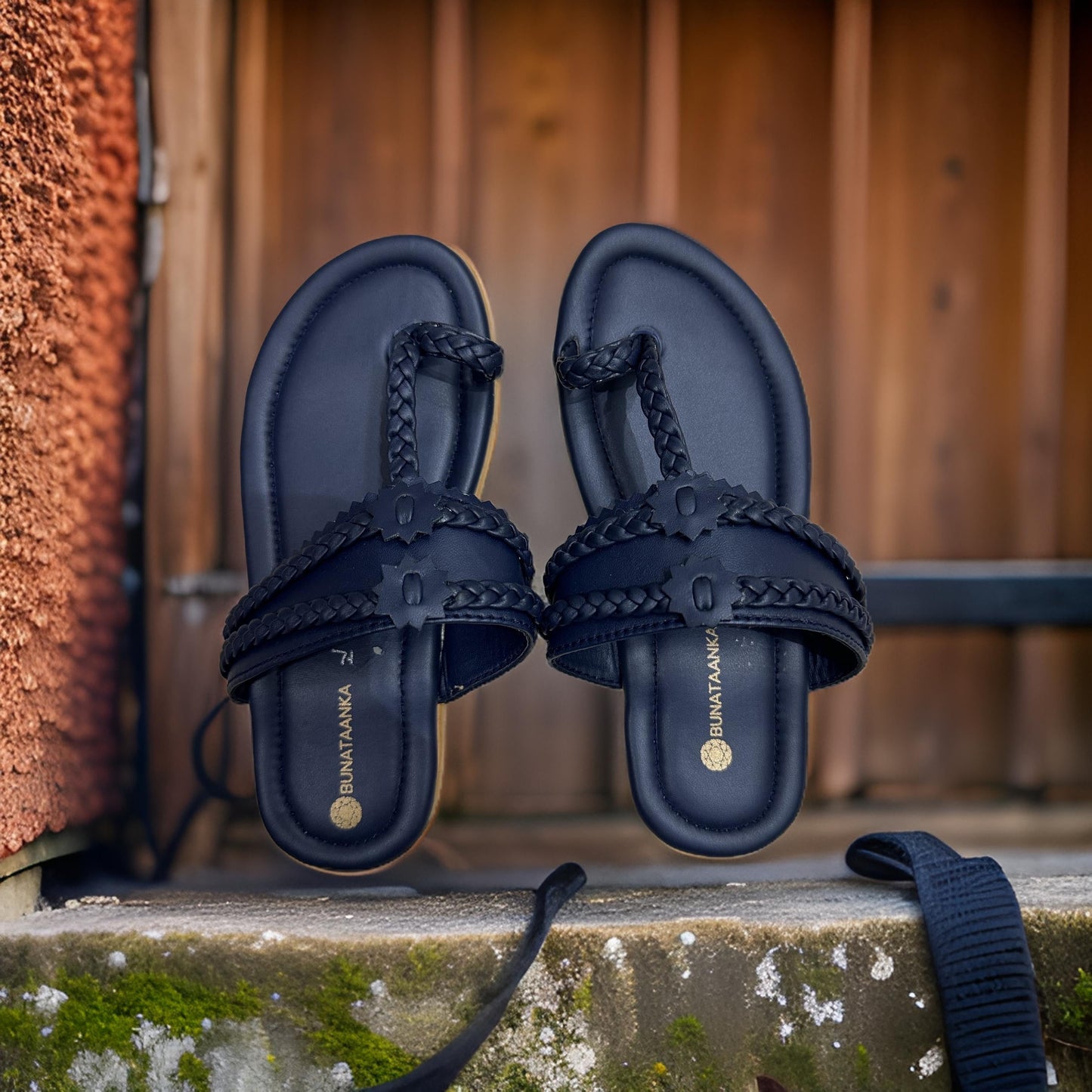 Mini Navy Blue Kolhapuri - Boys