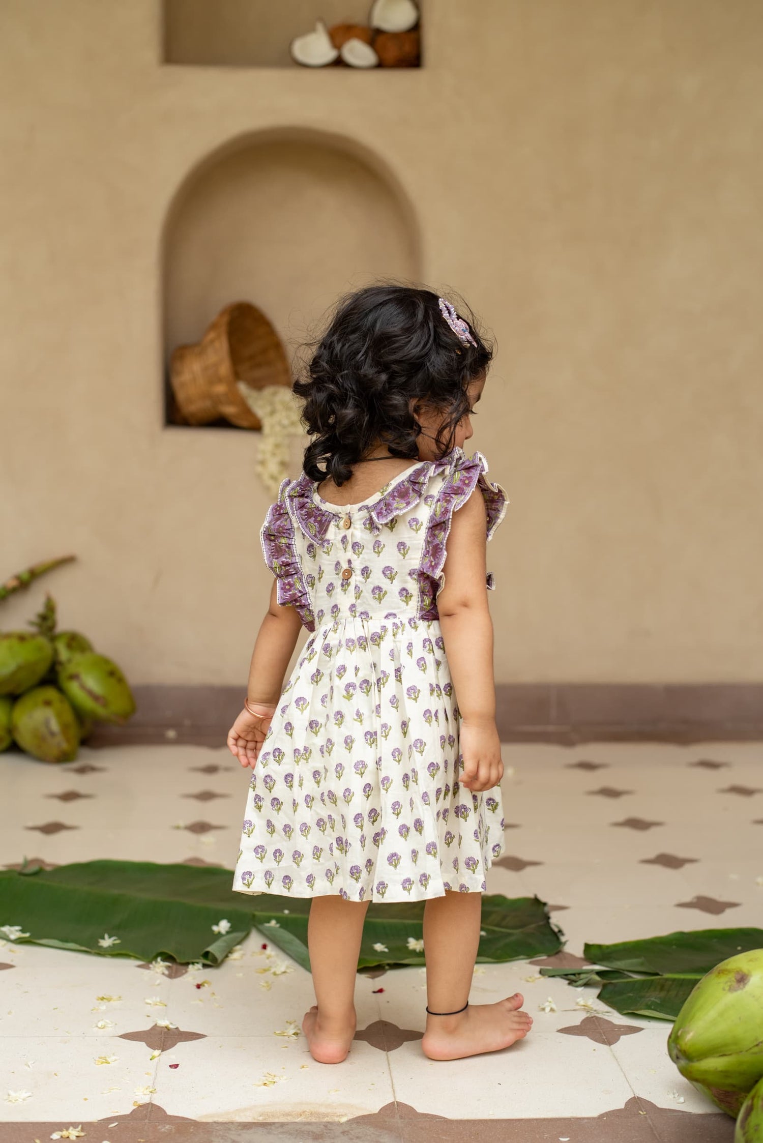 Kids ethnic jacket dress PlumCheeks
