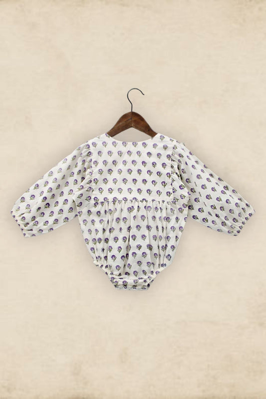 Soft cotton romper for infants PlumCheeks