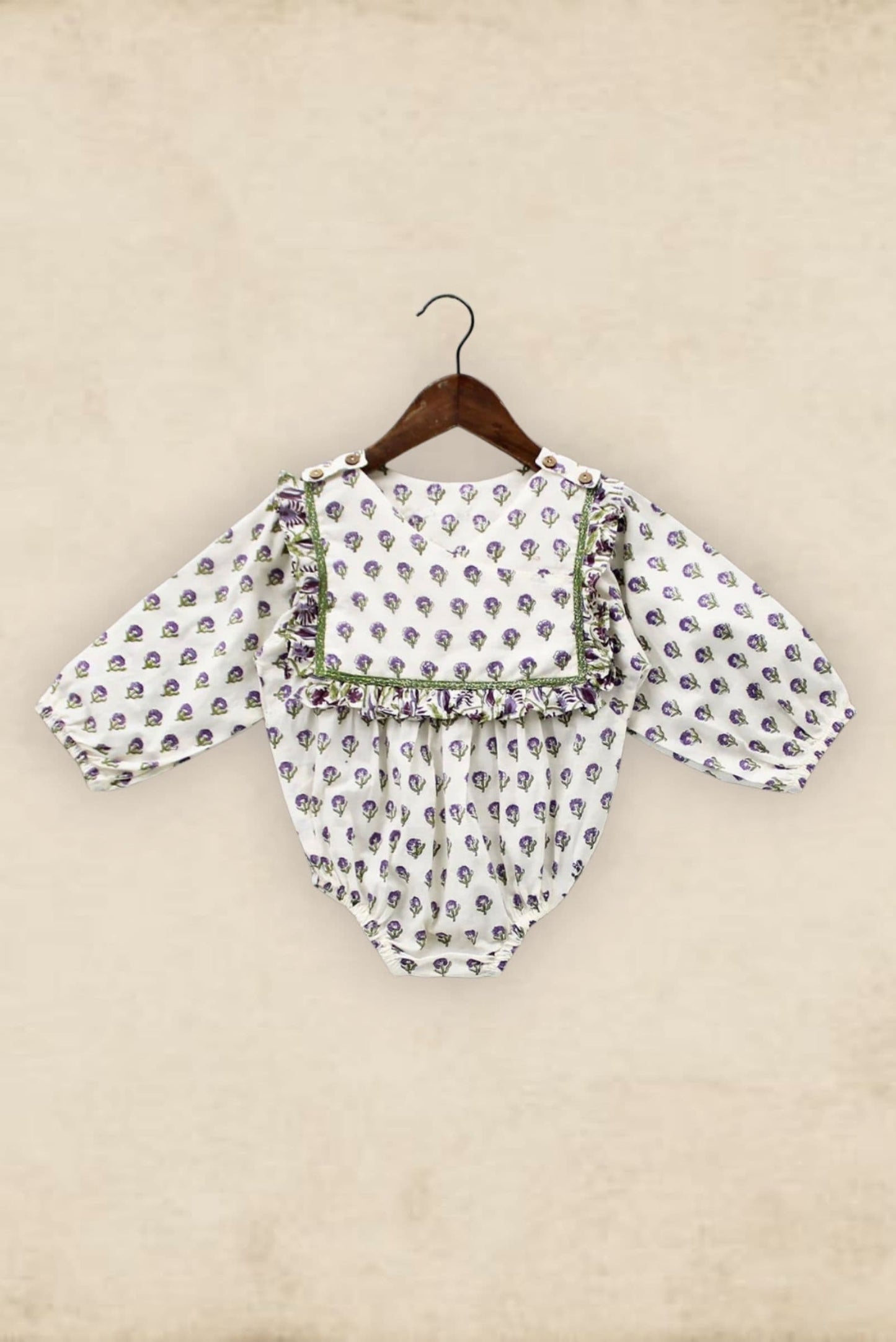 Baby ethnic romper Jamuni colour