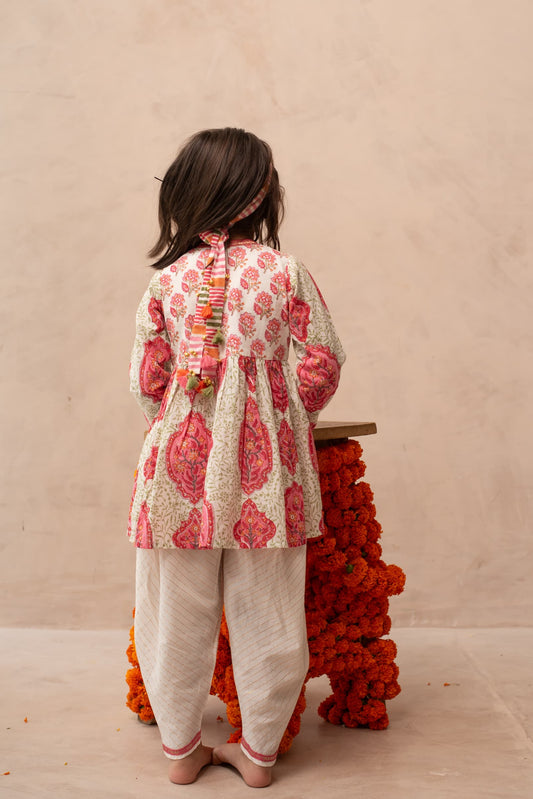 Girls festive ethnic angrakha outfit