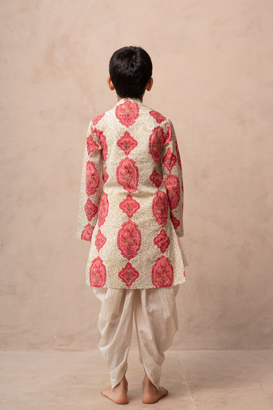 Kids traditional angrakha kurta set