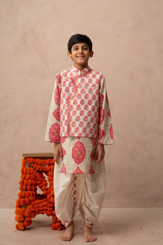 Boys festive ethnic bandi outfit