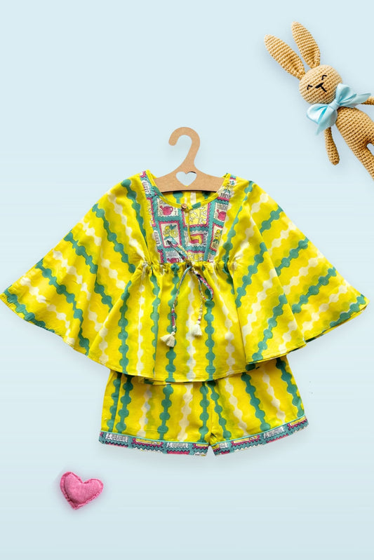 kids lemon kaftan set soft breathable fabric – Plumcheeks