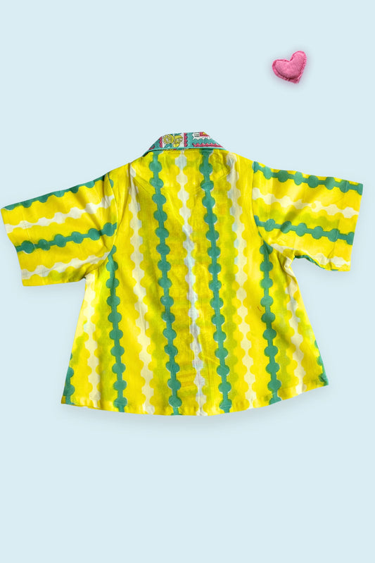 bright kids summer outfit shorts set