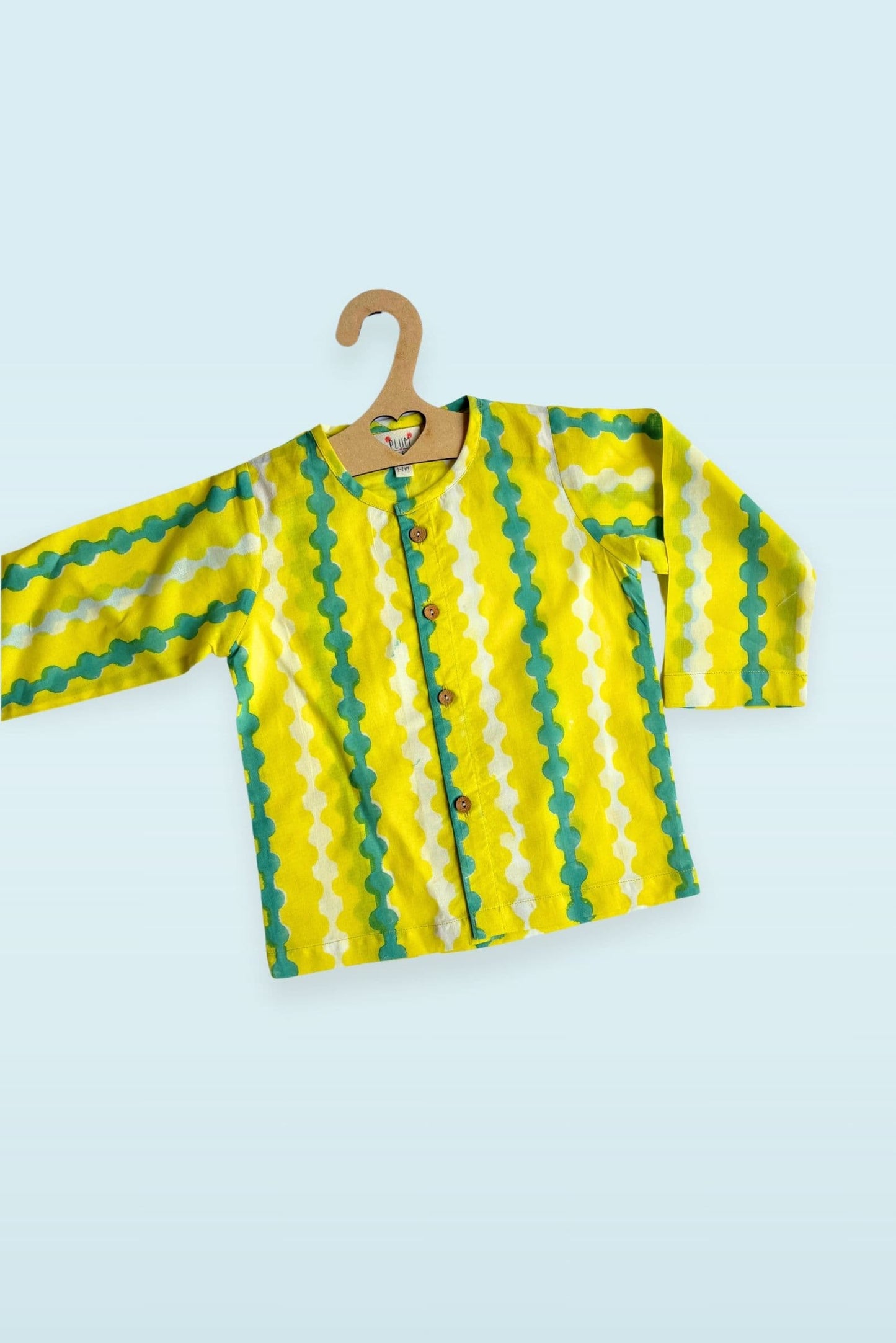kids pajama set lemon print sleepwear