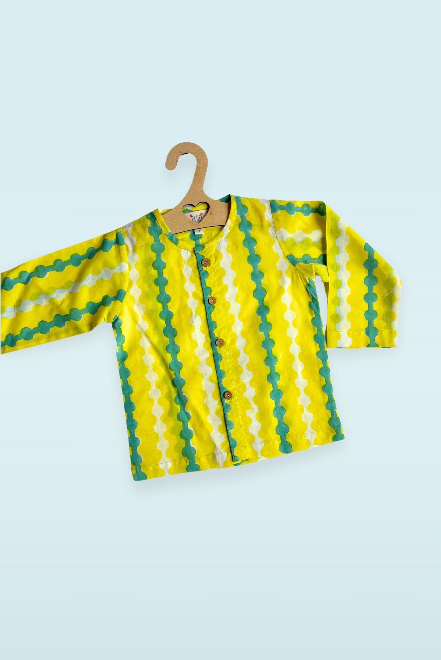 kids pajama set lemon print sleepwear