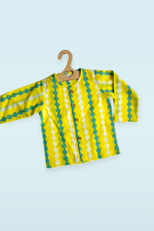 kids pajama set lemon print sleepwear