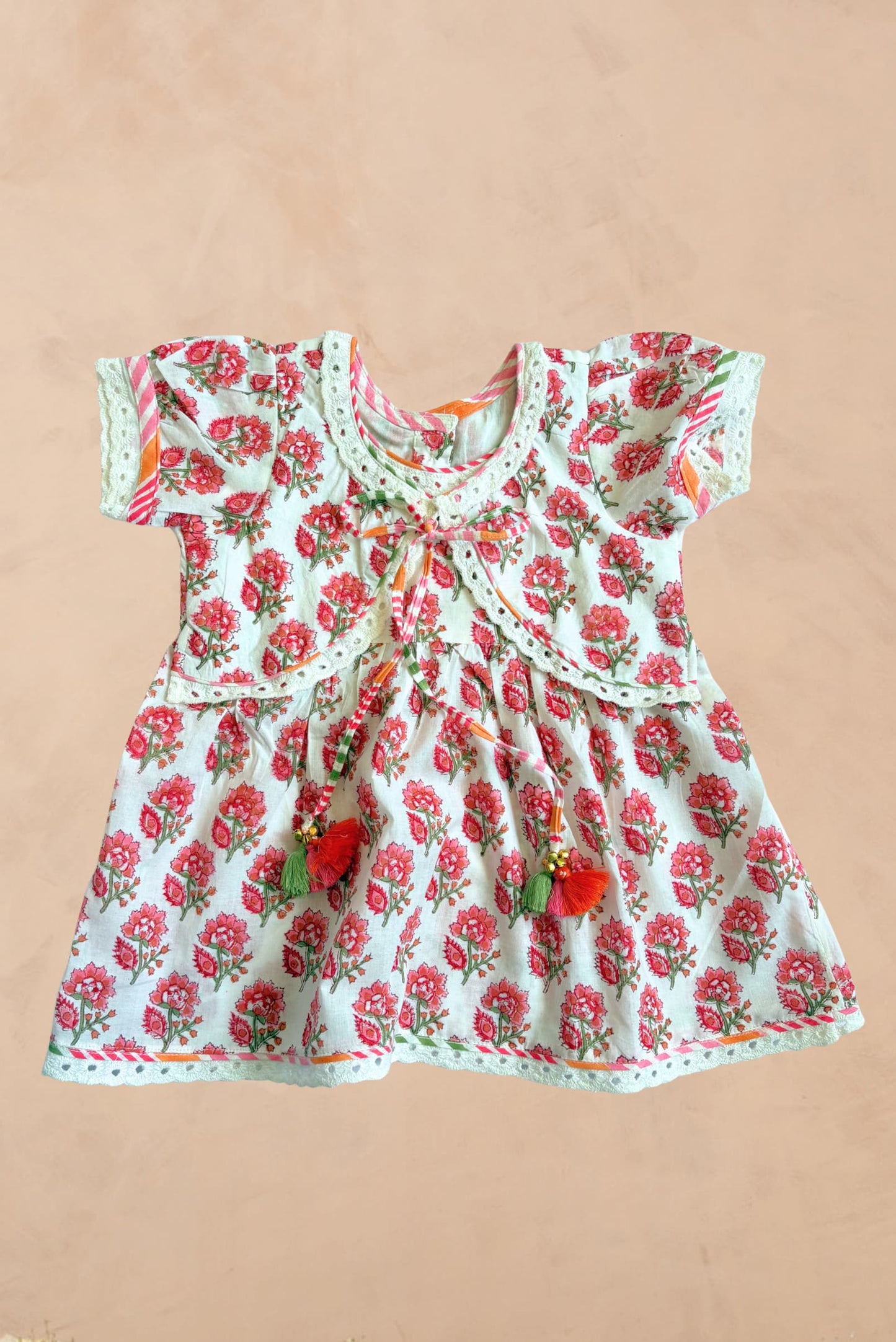 Little Marigold Jamna Set for girls – cotton ethnic outfit front view