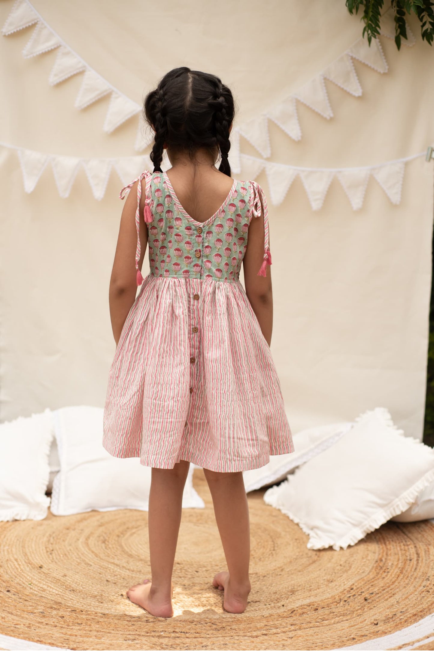 playdate dress lotus swirl design children