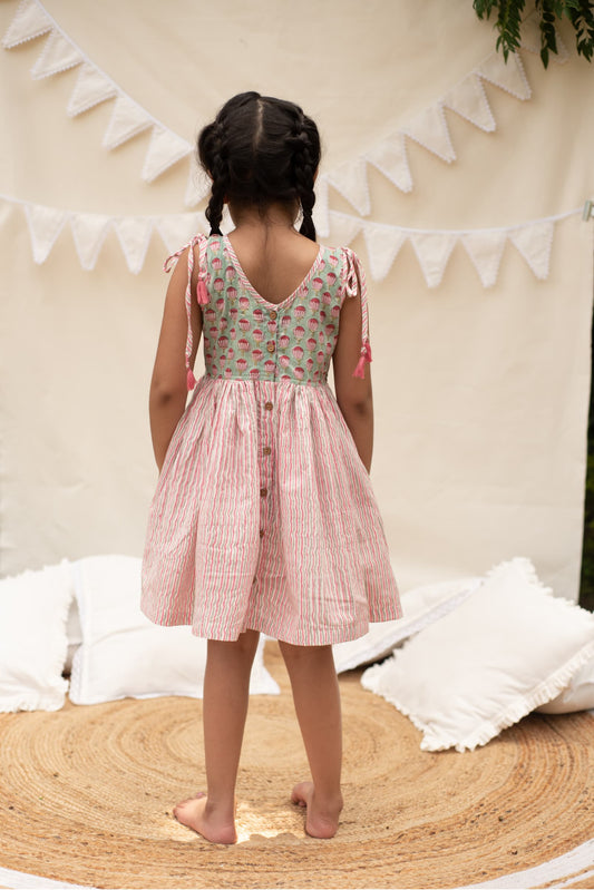 playdate dress lotus swirl design children