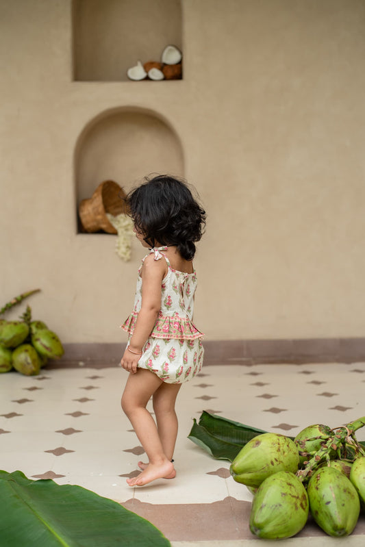 pink kids onesie soft cotton – Plumcheeks