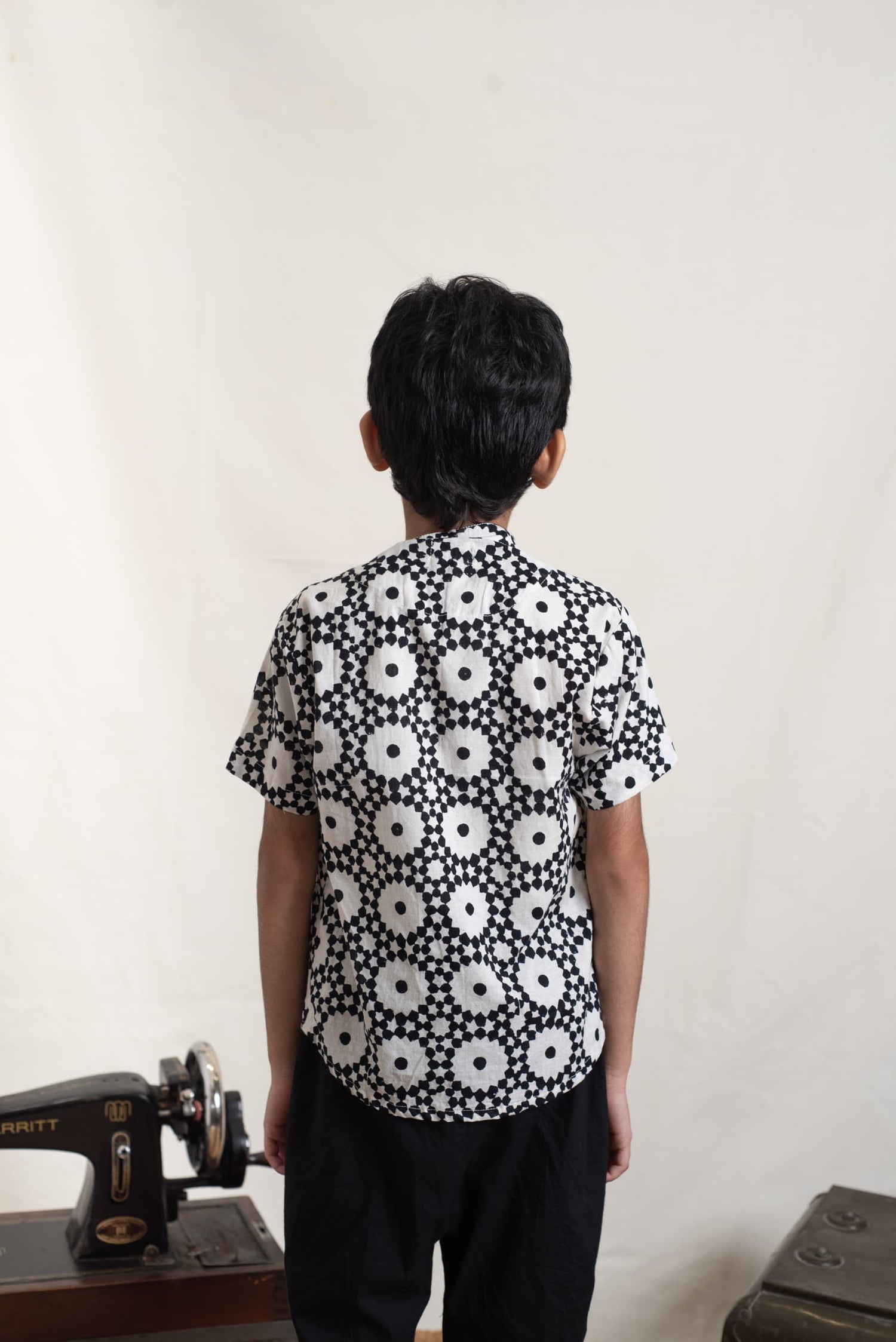 kids casual monochrome printed top – Plumcheeks