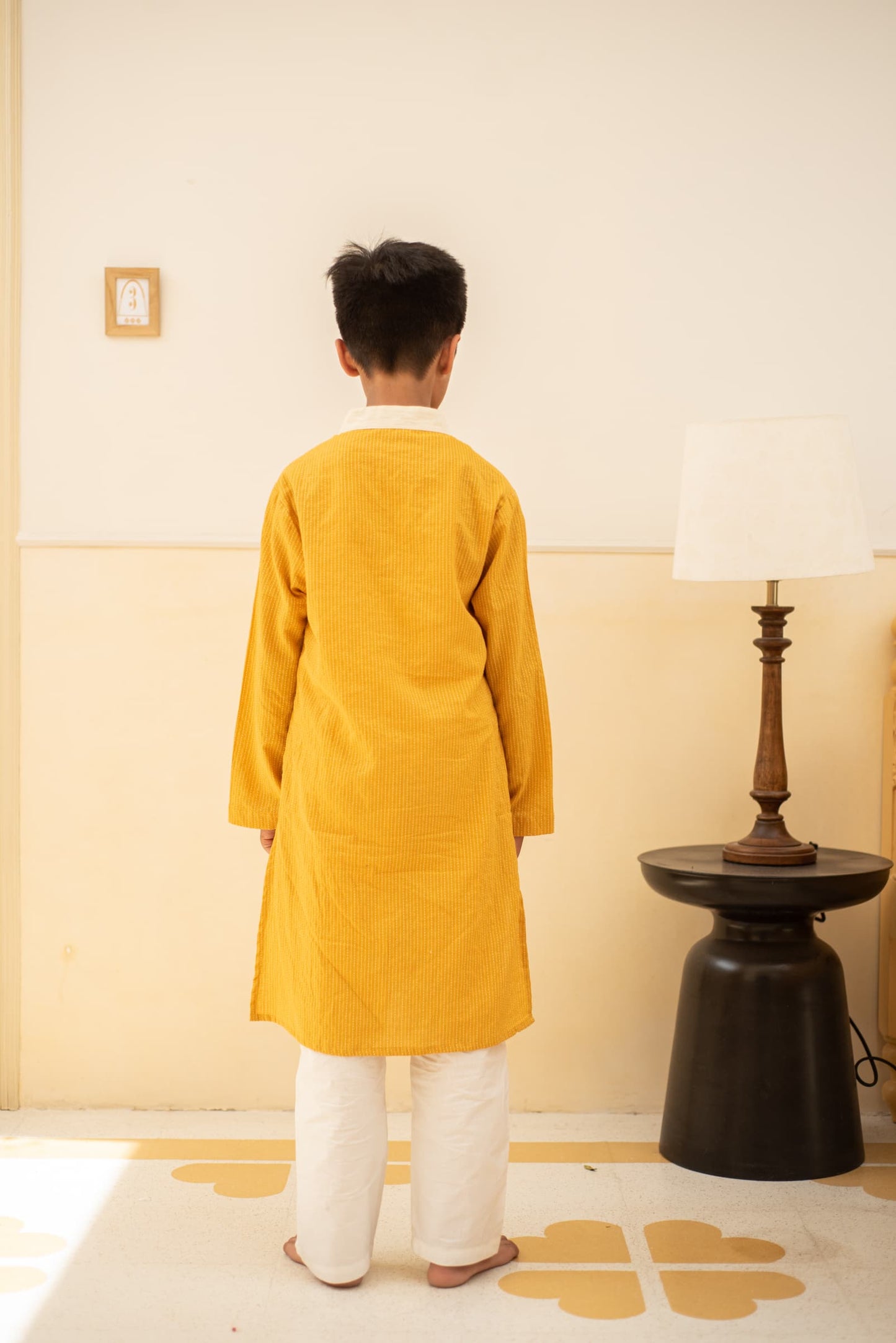 kids mustard kurta set – Plumcheeks