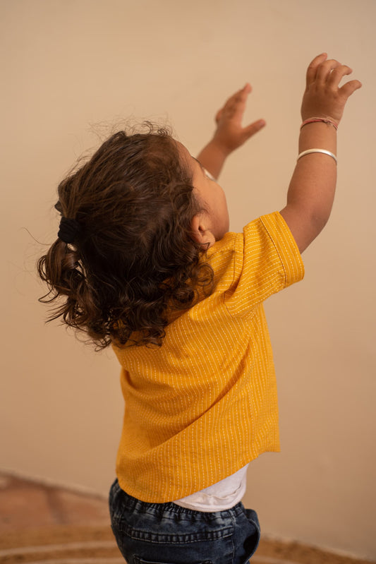 kids mustard dhoti kurta set – Plumcheeks