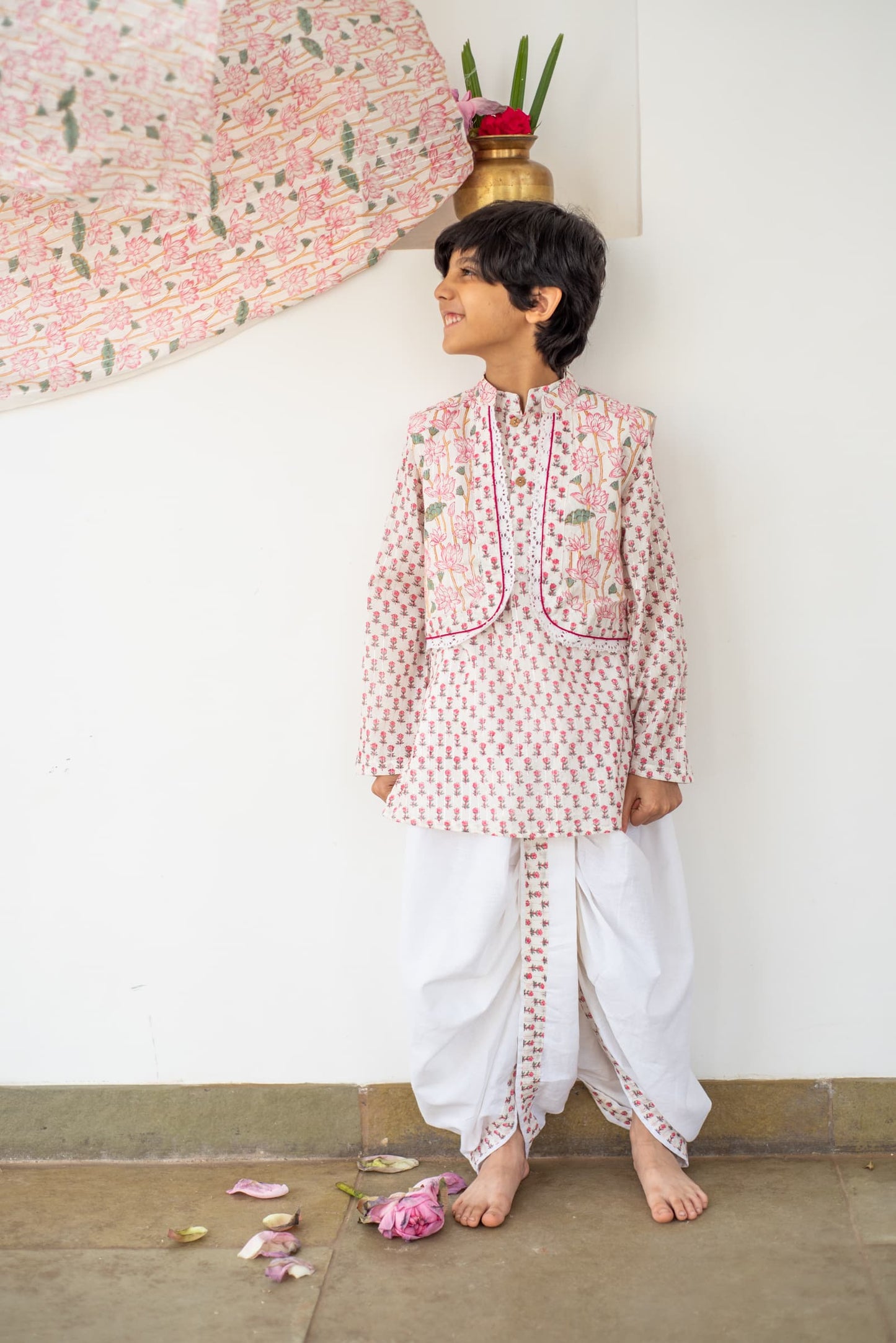 kids floral kurta set cotton – Plumcheeks