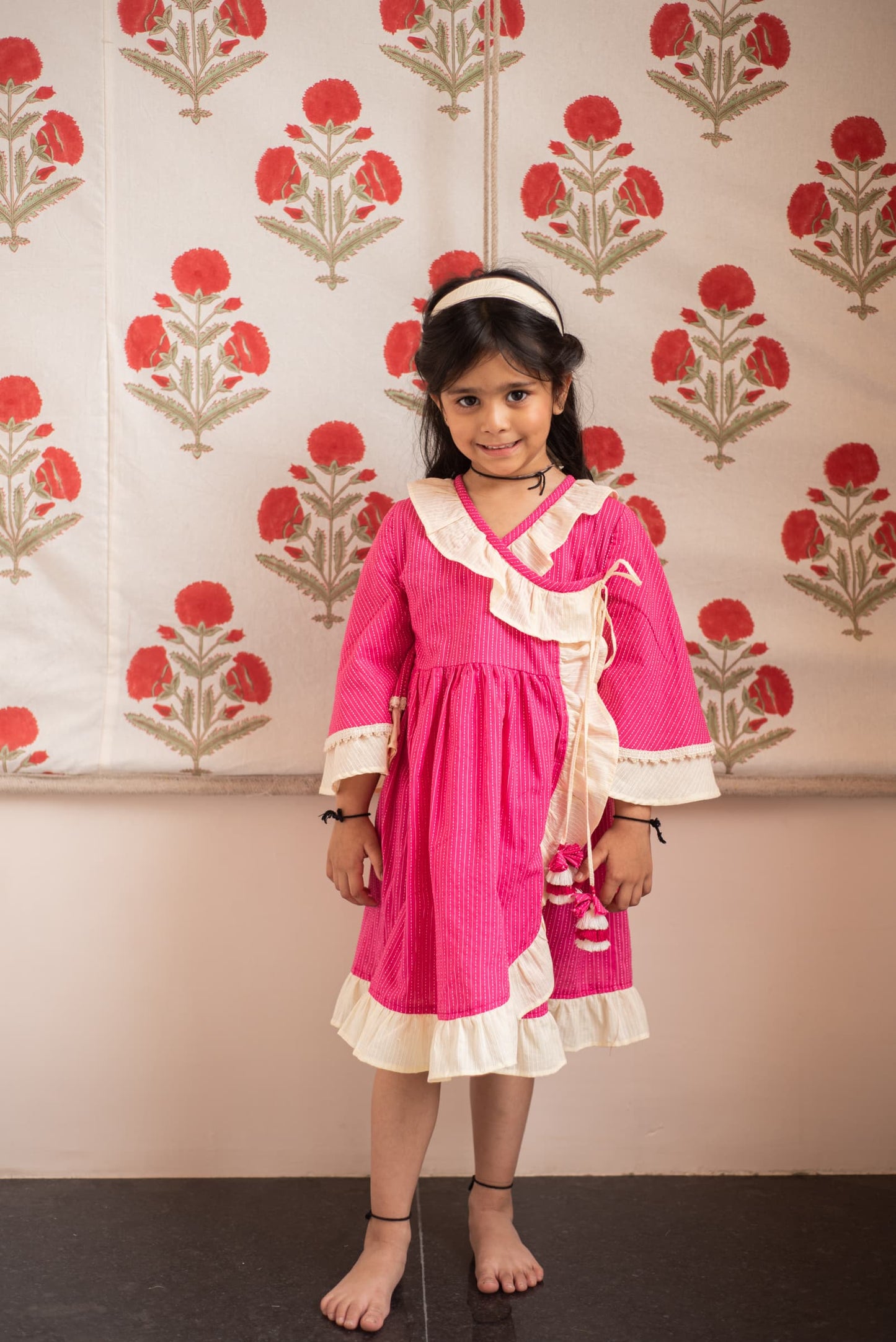 girls pink ruffle dress – Plumcheeks