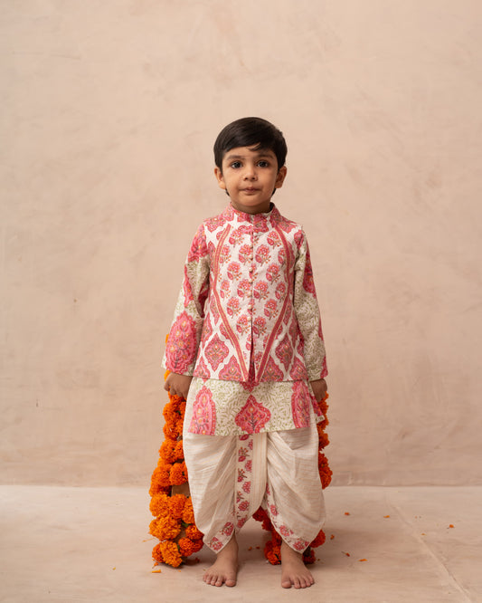 Boys festive ethnic bandi jacket set