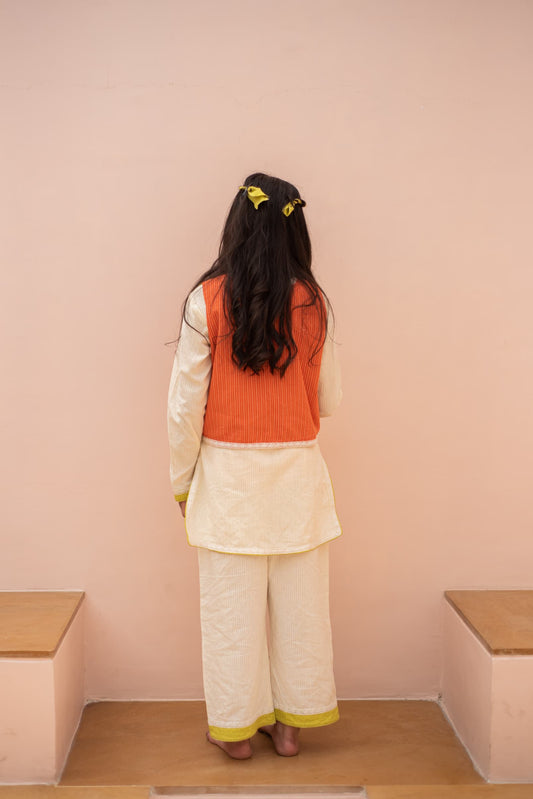 festival kids outfit reversible jacket close-up