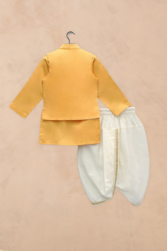 Orange kurta set for boys