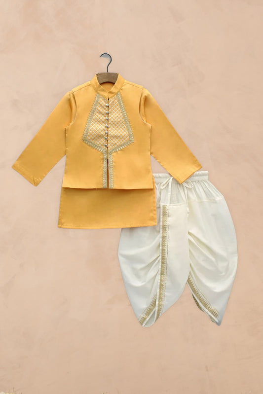 Orange kurta set for boys