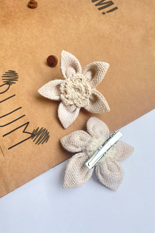 Blossom Hair Clip- Beige