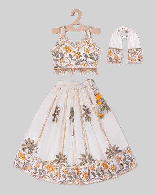 Palm Lehenga Set