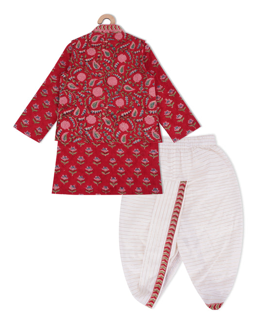 Lal Bagh Kurta Dhoti Set