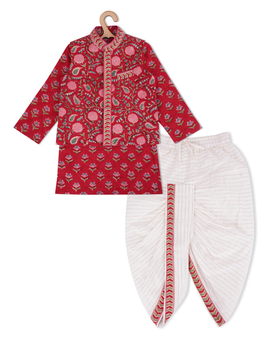 Lal Bagh Kurta Dhoti Set