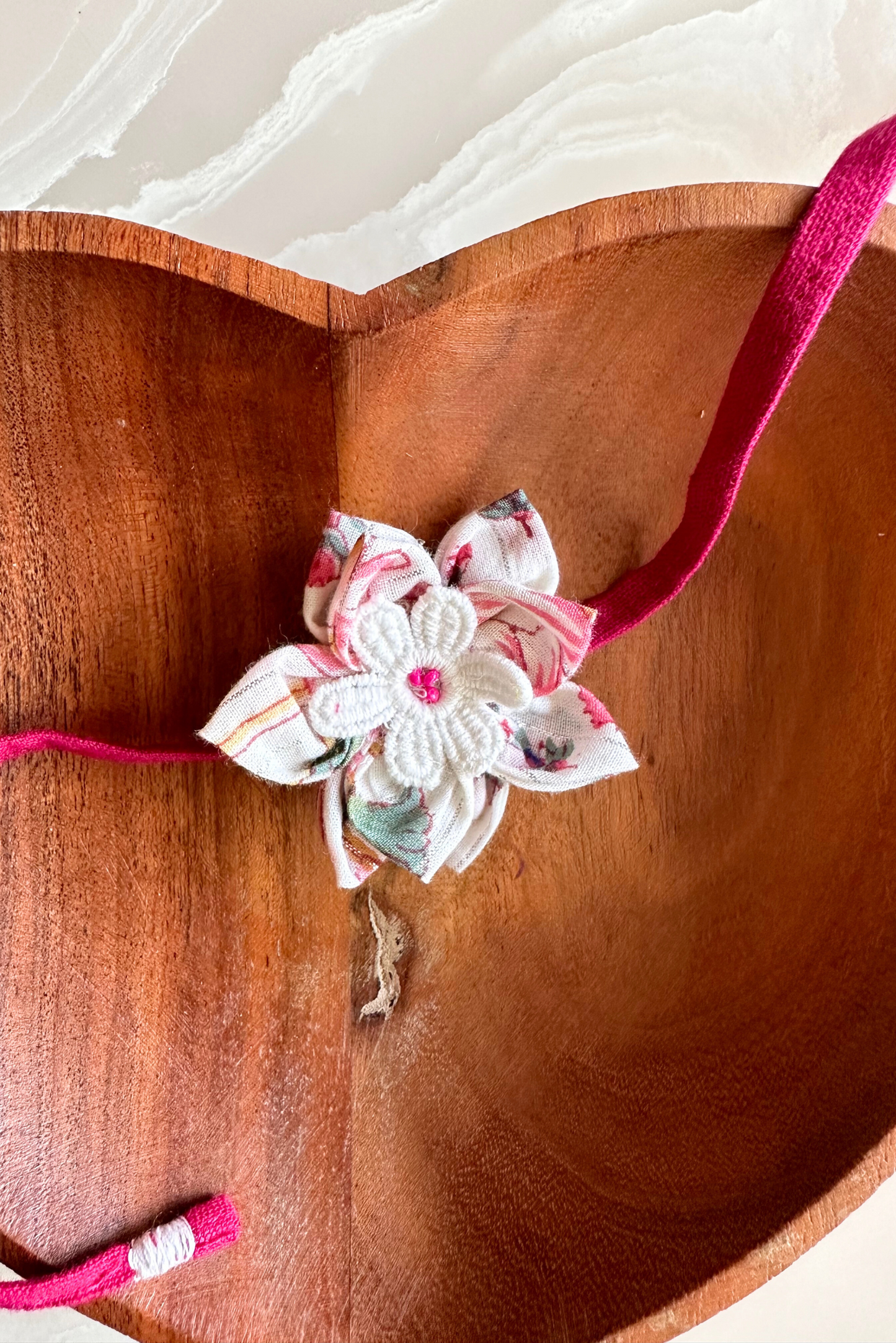 Pink Lotus Rakhi- Upcycled