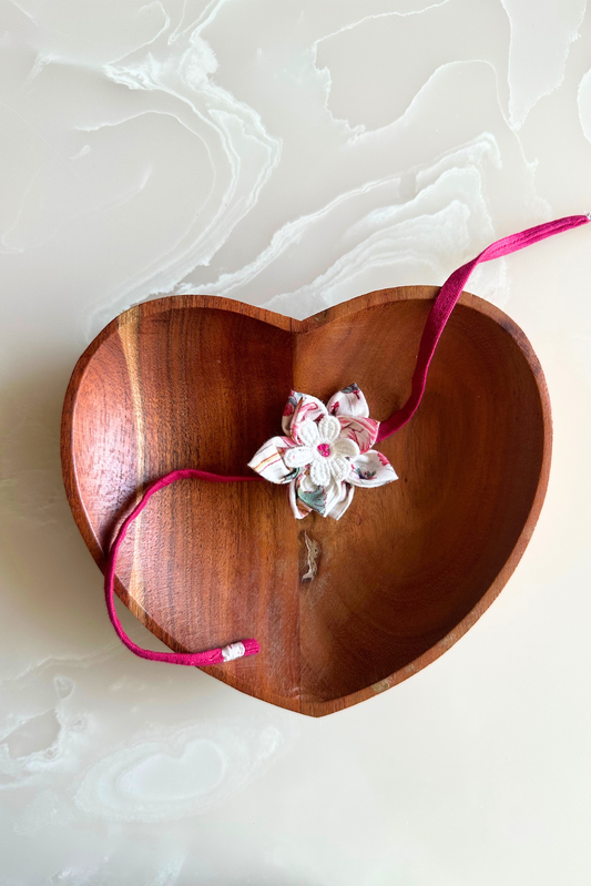 Pink Lotus Rakhi- Upcycled