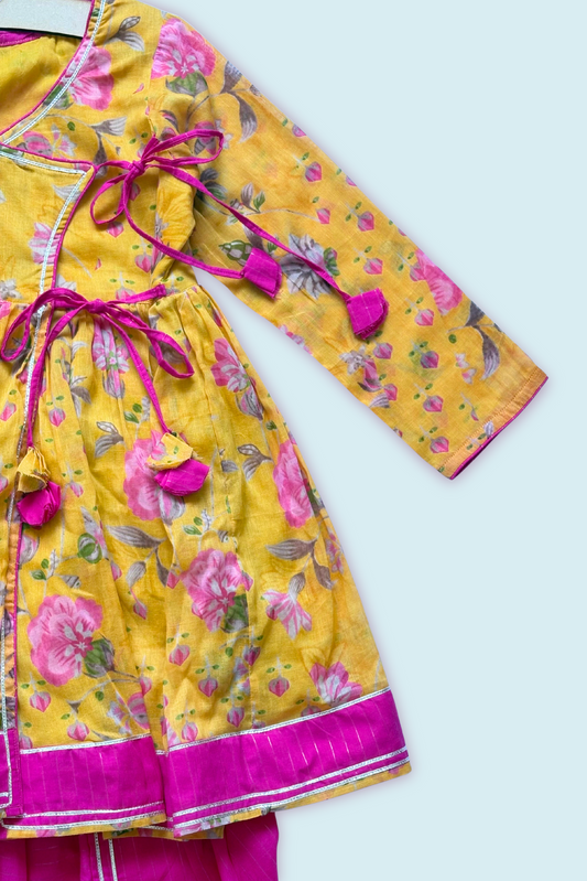 Mustard Angrakha Dhoti