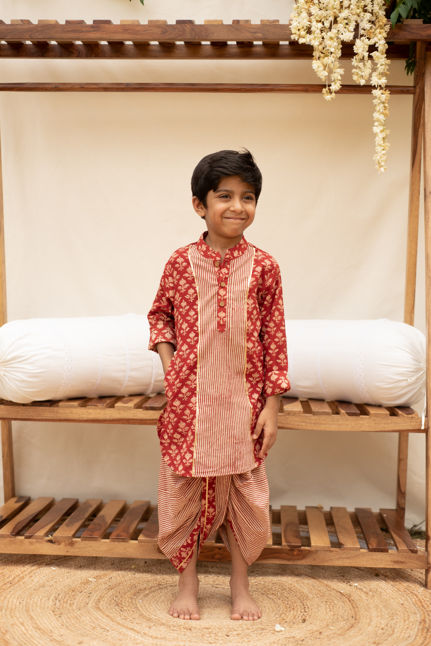 Bagru Dhoti Kurta Set