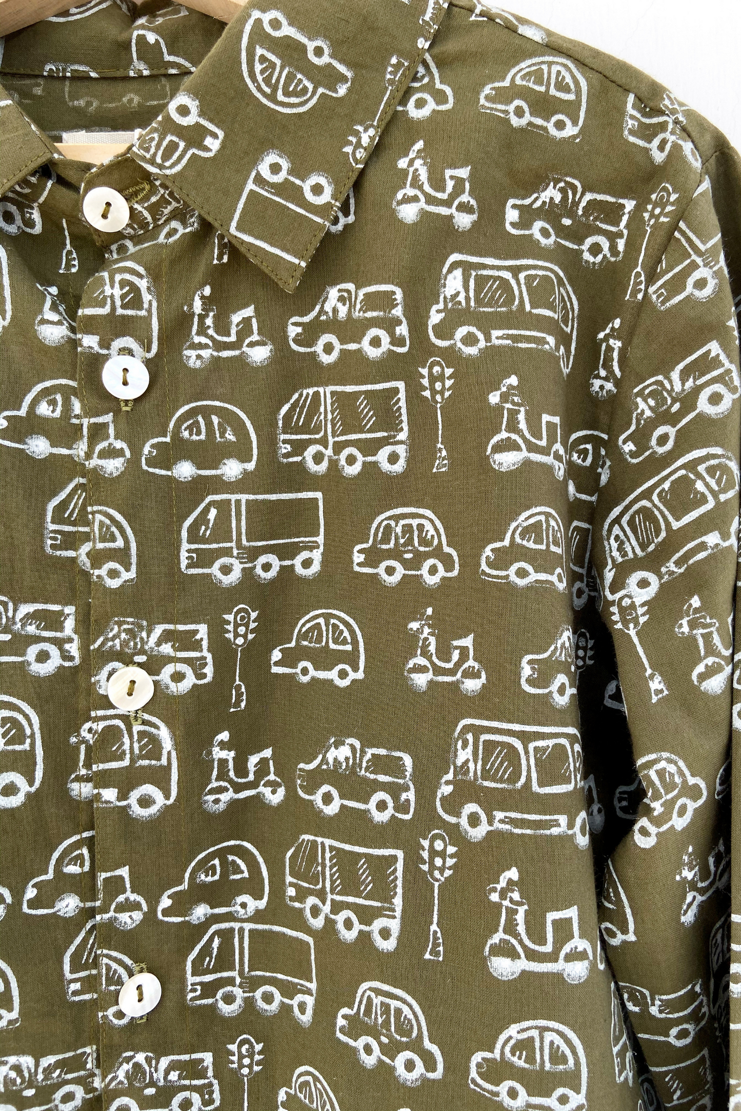Block Printed Car Shirt