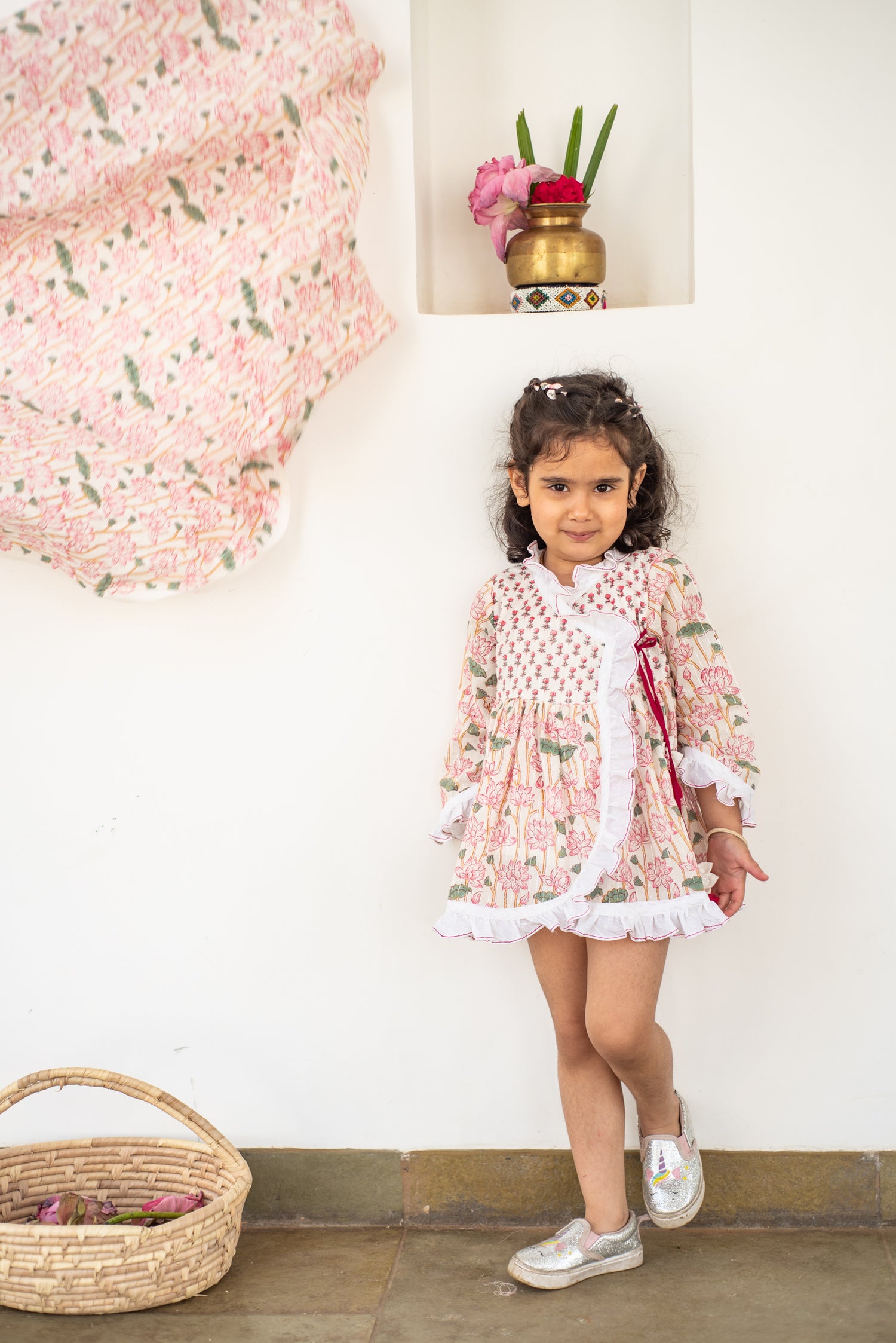 Dreamy Angarakha Dress kids ethnic outfit front view