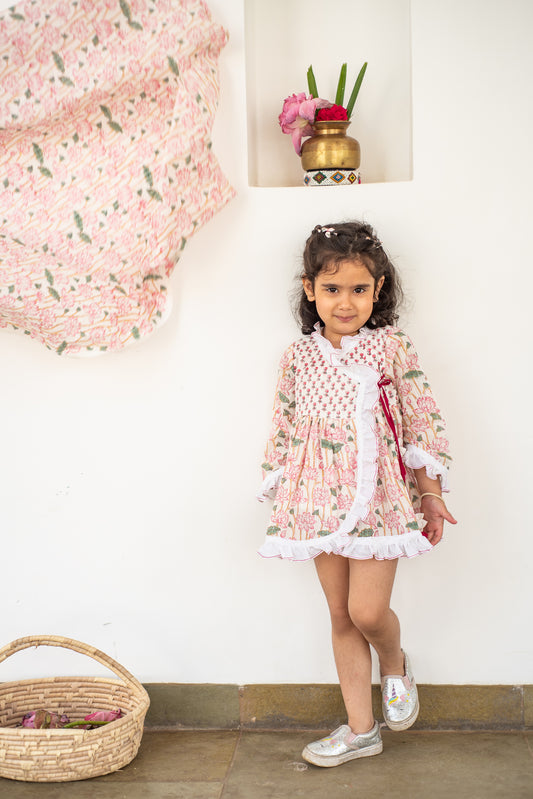 Dreamy Angarakha Dress kids ethnic outfit front view